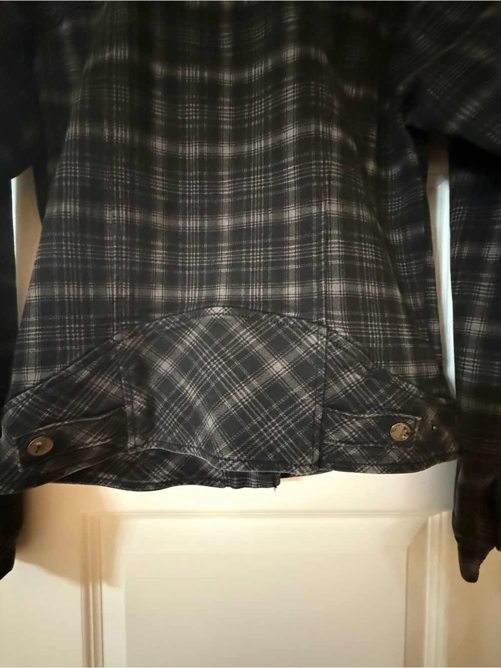 Liverpool Los Angeles Plaid Moto Jacket - Tartan-style plaid, Size Small - Picture 10 of 13